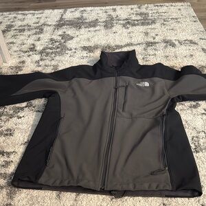 North face grey/black full zip jacket